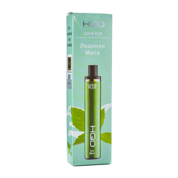 Одноразовая электронная сигарета HQD Cuvie Plus Ice Mint (Ледяная Мята) 1200 затяжек в Иркутске