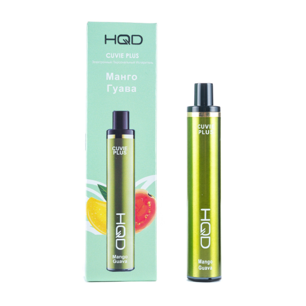 Одноразовая электронная сигарета HQD Cuvie Plus Mango Guava (Манго Гуава) 1200 затяжек в Иркутске