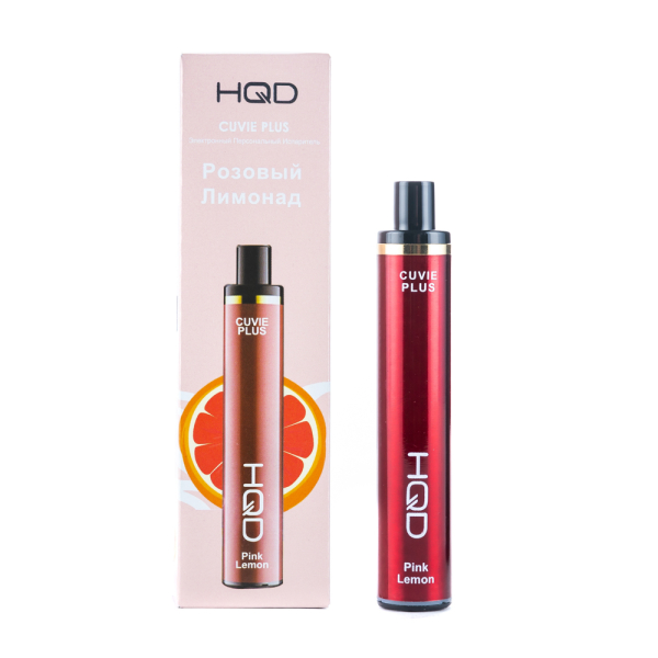 Одноразовая электронная сигарета HQD Cuvie Plus Pink Lemon (Розовый Лимонад) 1200 затяжек в Иркутске