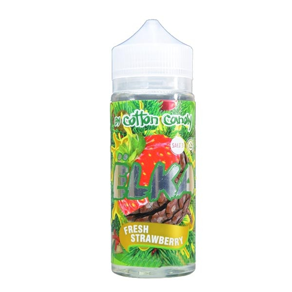 Жидкость Cotton Candy ЁLKA FRESH STRAWBERRY (Хвоя С Мятой И Клубникой) (120 мл, 0 мг/мл) в Иркутске