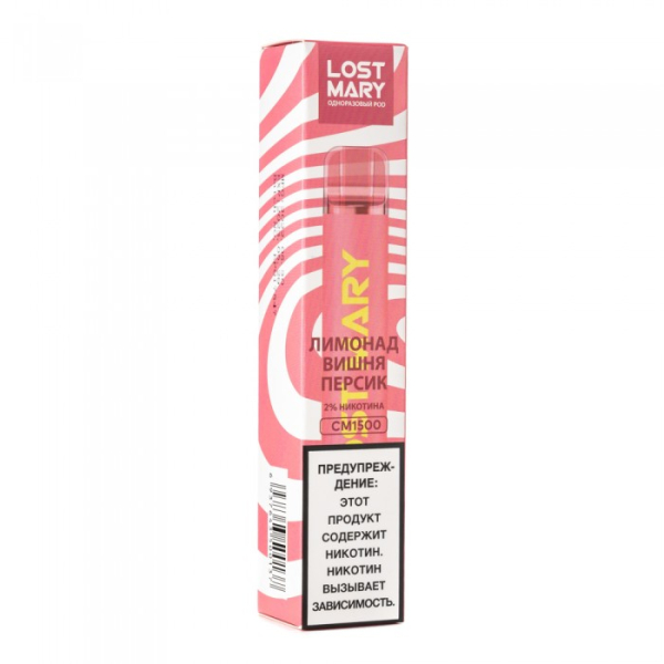 Lost Mary Cherry Peach Lemonade Лимонад вишня персик, 1500 тяг в Иркутске