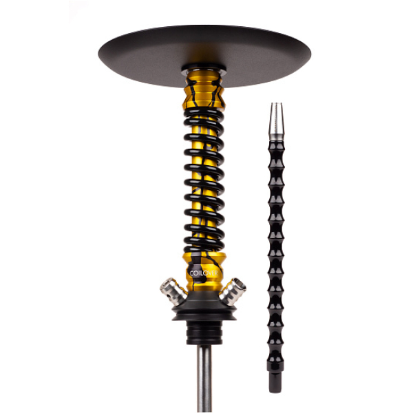 Кальян Mamay Customs Coilovers Mini Anod Gold Splash Черный Глянец в Иркутске