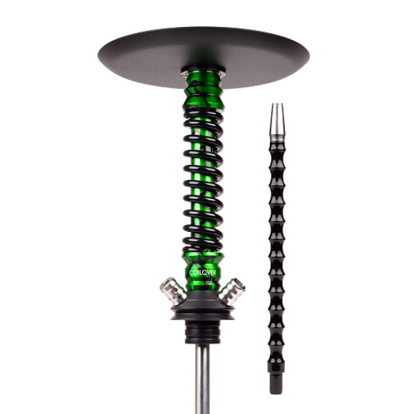 Кальян Mamay Customs Coilovers Mini Anod Green Splash Черный Глянец в Иркутске