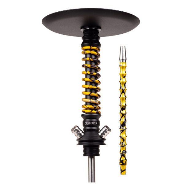 Кальян Mamay Customs Coilovers Mini Anod Черный Матовый Gold Splash в Иркутске