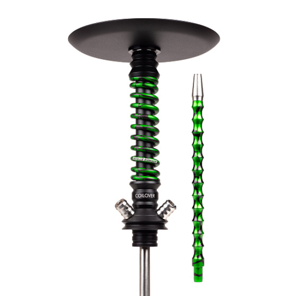 Кальян Mamay Customs Coilovers Mini Anod Черный Матовый Green Splash в Иркутске