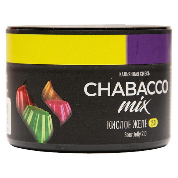 Бестабачная смесь Chabacco Mix Sour Jelly 2.0 Кислое Желе Medium 40 грамм в Иркутске