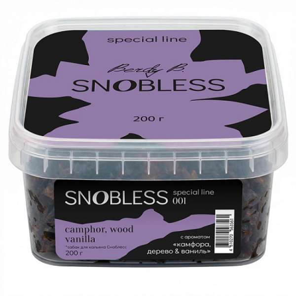 Табак Snobless Камфора Дерево & Ваниль Camphor Wood Vanilla Special Lines 200 грамм в Иркутске